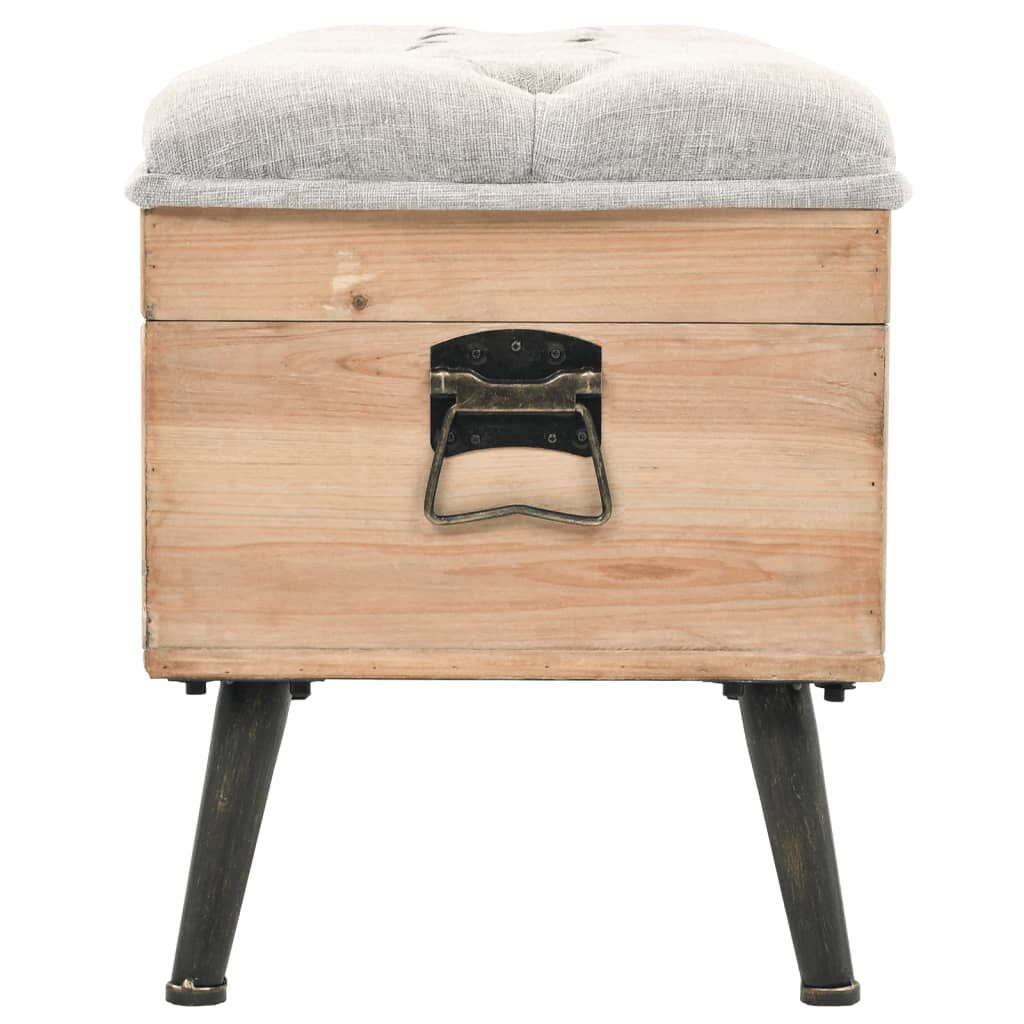 vidaXL Storage Bench 110 cm Solid Wood Fir