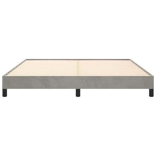 vidaXL Bed Frame without Mattress Light Grey California King Velvet (US Only)