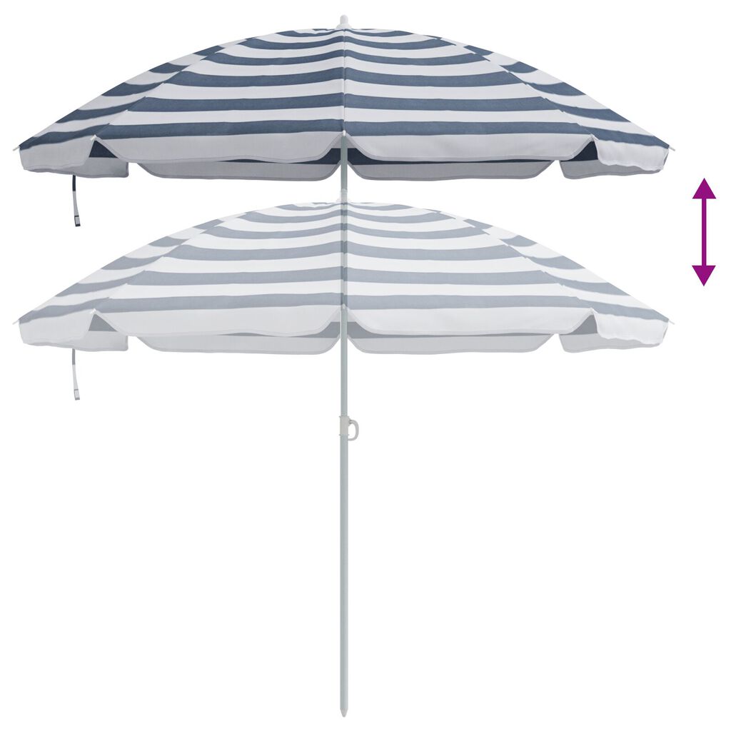 vidaXL Beach Parasol Blue 240 cm