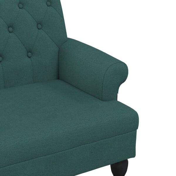 vidaXL Bench with Backrest Dark Green 120x62x75.5 cm Fabric