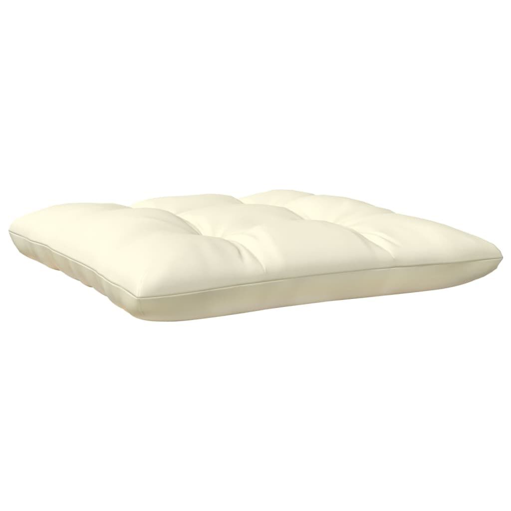 vidaXL 2-Seater Garden Sofa with Cream Cushions Solid Pinewood