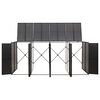 vidaXL Quadruple Wheelie Bin Shed Black 274x80x117 cm Poly Rattan