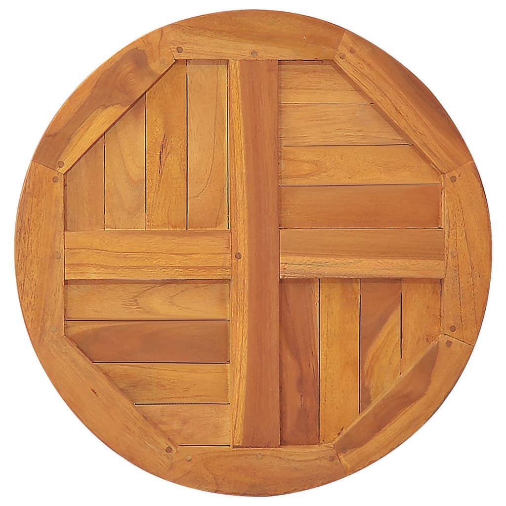vidaXL Table Top Solid Teak Wood Round 2.5 cm 50 cm