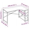 vidaXL Computer Desk White and Oak 120x72x70 cm