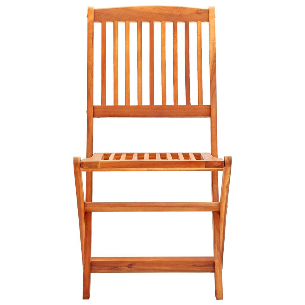 vidaXL 3 Piece Folding Outdoor Dining Set Solid Eucalyptus Wood