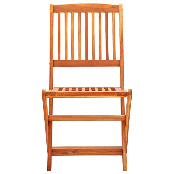 vidaXL 3 Piece Folding Outdoor Dining Set Solid Eucalyptus Wood