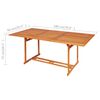 vidaXL 9 Piece Garden Dining Set Solid Teak Wood