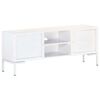 vidaXL TV Cabinet White 115x30x46 cm Solid Mango Wood