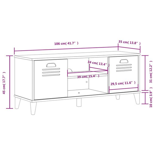 vidaXL Shoe Bench VIKEN White 106x35x45 cm Engineered Wood