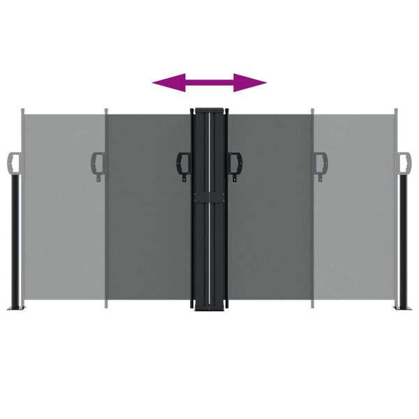 vidaXL Retractable Side Awning Anthracite 120x1000 cm