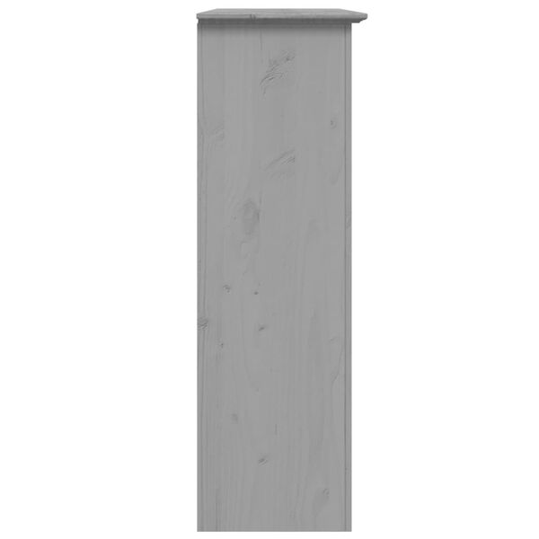 vidaXL Cabinet with Glass Doors BODO Grey Solid Wood Pine