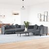 vidaXL 2 Piece Sofa Set with Pillows Dark Grey Velvet