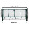 vidaXL Garden Mesh Gate Fence Door Wall Grille 306x175 cm