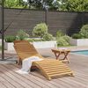 vidaXL Sun Lounger Folding Brown 184 x 55 x 59 cm Solid Teak Wood