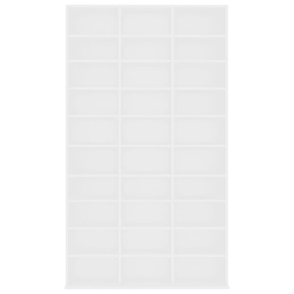 vidaXL CD Cabinet White 102x16x177.5 cm Engineered Wood