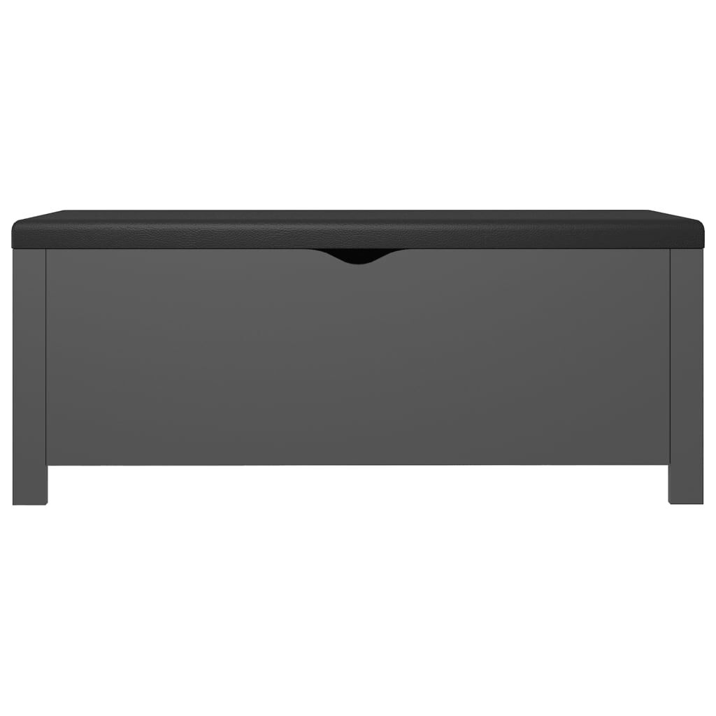 vidaXL Storage Box with Cushion Grey 105x40x45 cm