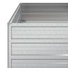 vidaXL Garden Raised Bed 100x100x45 cm Galvanized Steel Silver