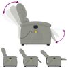 vidaXL Stand up Massage Recliner Chair Light Grey Velvet