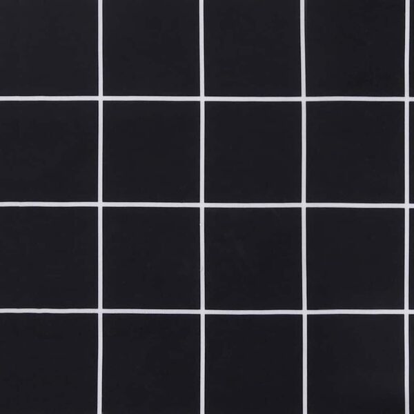 vidaXL Sun Lounger Cushion Black Check Pattern Oxford Fabric