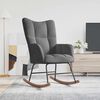 vidaXL Rocking Chair Dark Grey Velvet