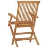 vidaXL Folding Garden Chairs 4 pcs Solid Teak Wood