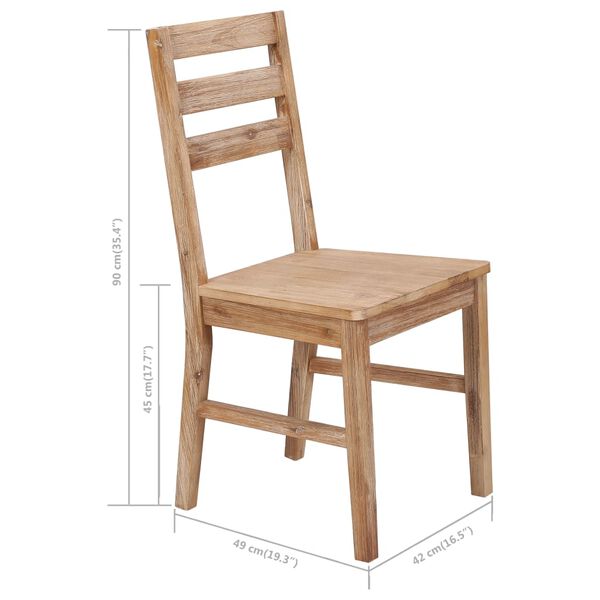 vidaXL 7 Piece Dining Set Solid Acacia Wood