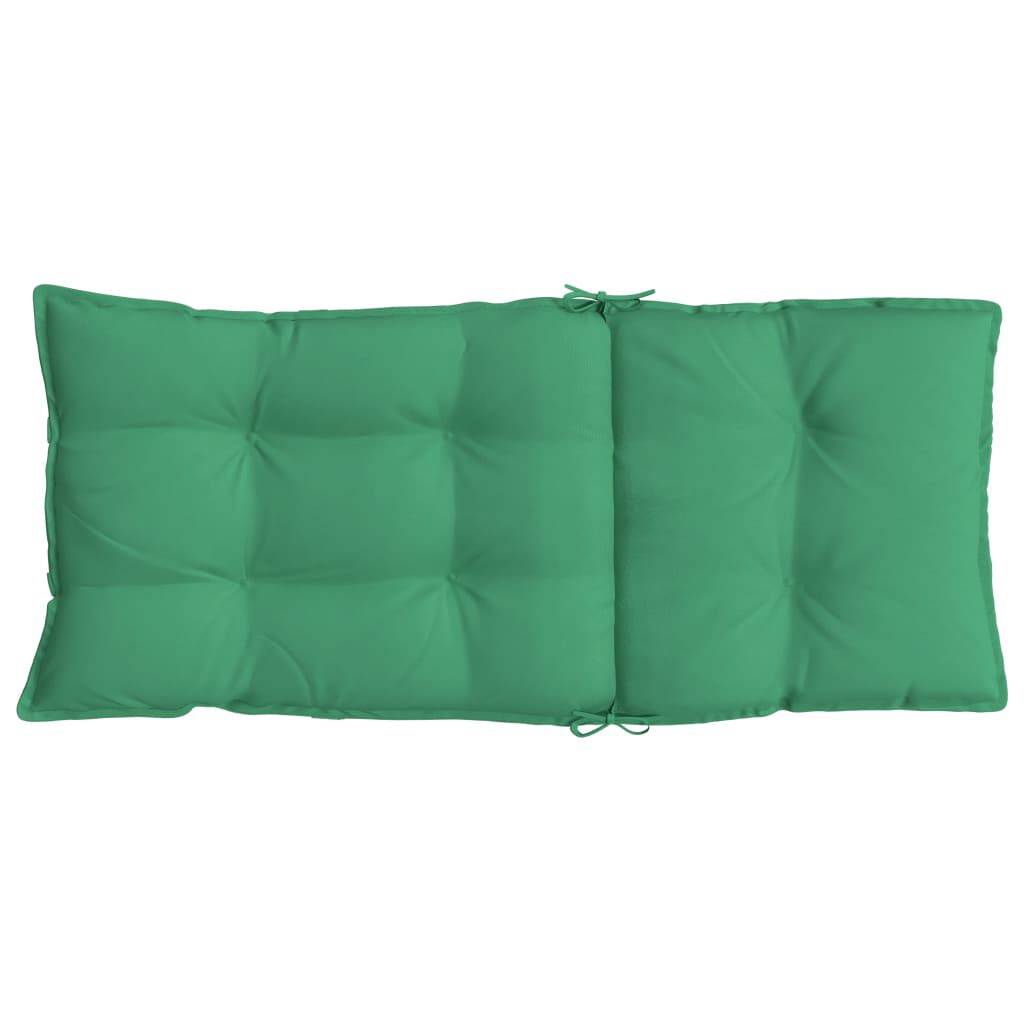 vidaXL Highback Chair Cushions 4 pcs Green Oxford Fabric