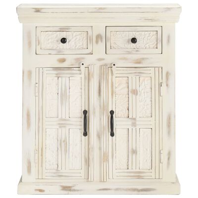 vidaXL Sideboard White 65x30x75 cm Solid Mango Wood