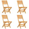 vidaXL 5 Piece Garden Dining Set Solid Wood Teak