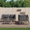 vidaXL 5 Piece Garden Lounge Set with Cushions Anthracite Poly Rattan