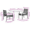 vidaXL 5 Piece Garden Dining Set with Cushions Grey Poly Rattan