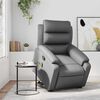 vidaXL Stand up Massage Recliner Chair Grey Faux Leather