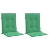 vidaXL Garden Lowback Chair Cushions 2 pcs Green 100x50x3 cm Oxford Fabric