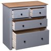 vidaXL Sideboard Grey 80x40x83 cm Pinewood Panama Range