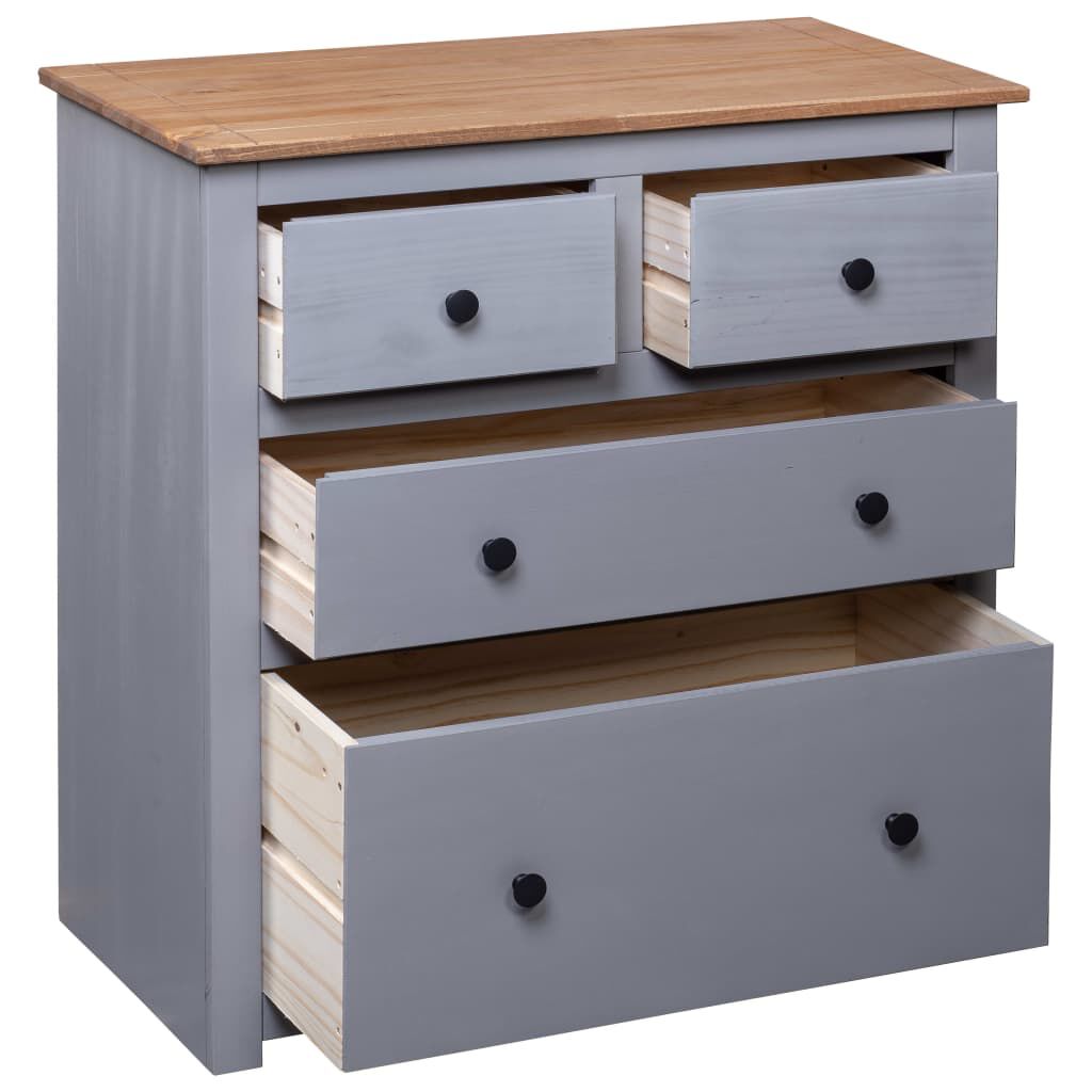 vidaXL Sideboard Grey 80x40x83 cm Pinewood Panama Range