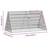vidaXL Chicken Cage Silver 110 x 55 x 55 cm Galvanised Steel