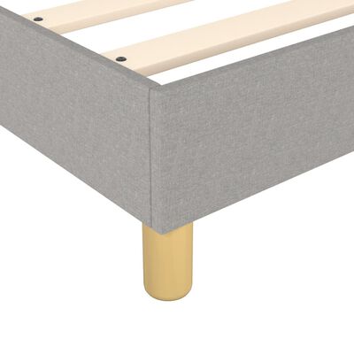 vidaXL Box Spring Bed Frame Light Grey 152x203 cm Queen Fabric