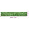 vidaXL Balcony Screen with Green Leaves 500x75 cm