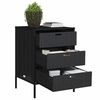 vidaXL Garden Storage Cabinet Black 55x59x80 cm Poly Rattan