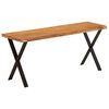 vidaXL Bench with Live Edge 105 cm Solid Wood Acacia