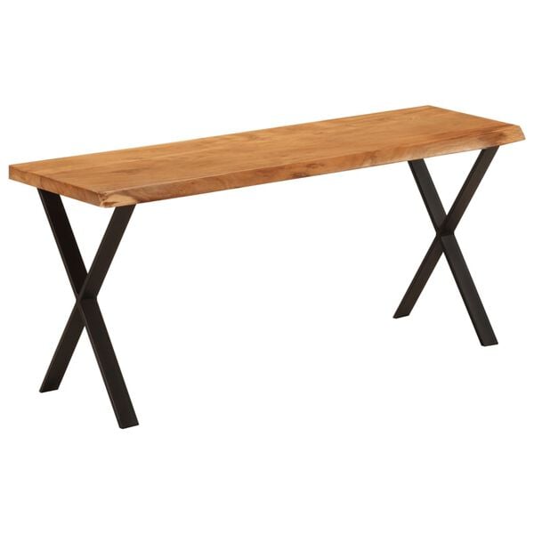 vidaXL Bench with Live Edge 105 cm Solid Wood Acacia