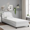 vidaXL Bed Frame with LED without Mattress "Zadar" White 100x203 cm