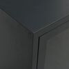vidaXL TV Cabinet Black 105x35x52 cm Steel and Glass