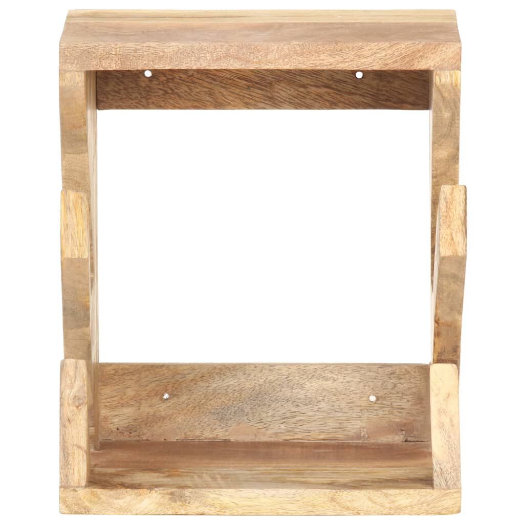 vidaXL Wall Mounted Skateboard Holder 25x20x30 cm Solid Mango Wood