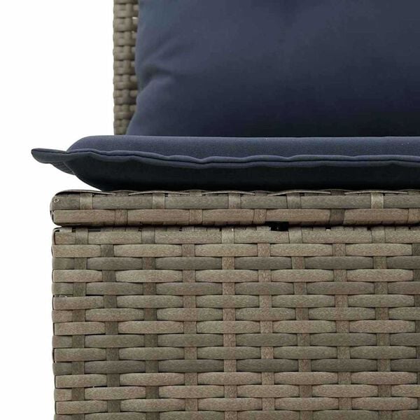 vidaXL Garden Sofa Set 8 pcs Grey and navy blue 100 x 55 x 73 cm