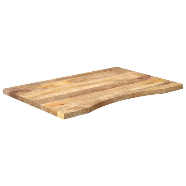 vidaXL Desk Top with Curve 80x60x2.5 cm Solid Wood Rough Mango