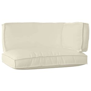 vidaXL Pallet Cushion Set 3 pcs Cream Oxford Fabric