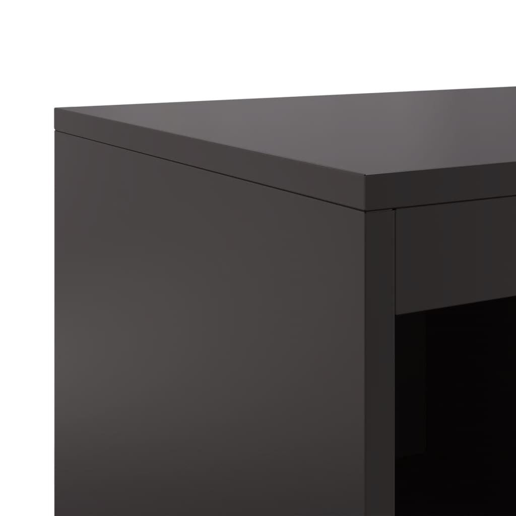 vidaXL Sideboard Black 100.5x39x107 cm Steel