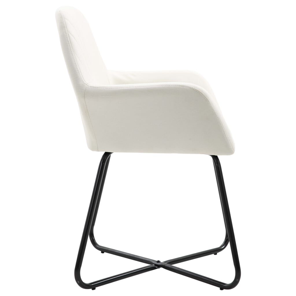 vidaXL Dining Chairs 4 pcs Cream Fabric