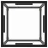 vidaXL Coffee Table Black with Tempered Glass 40x40x50 cm